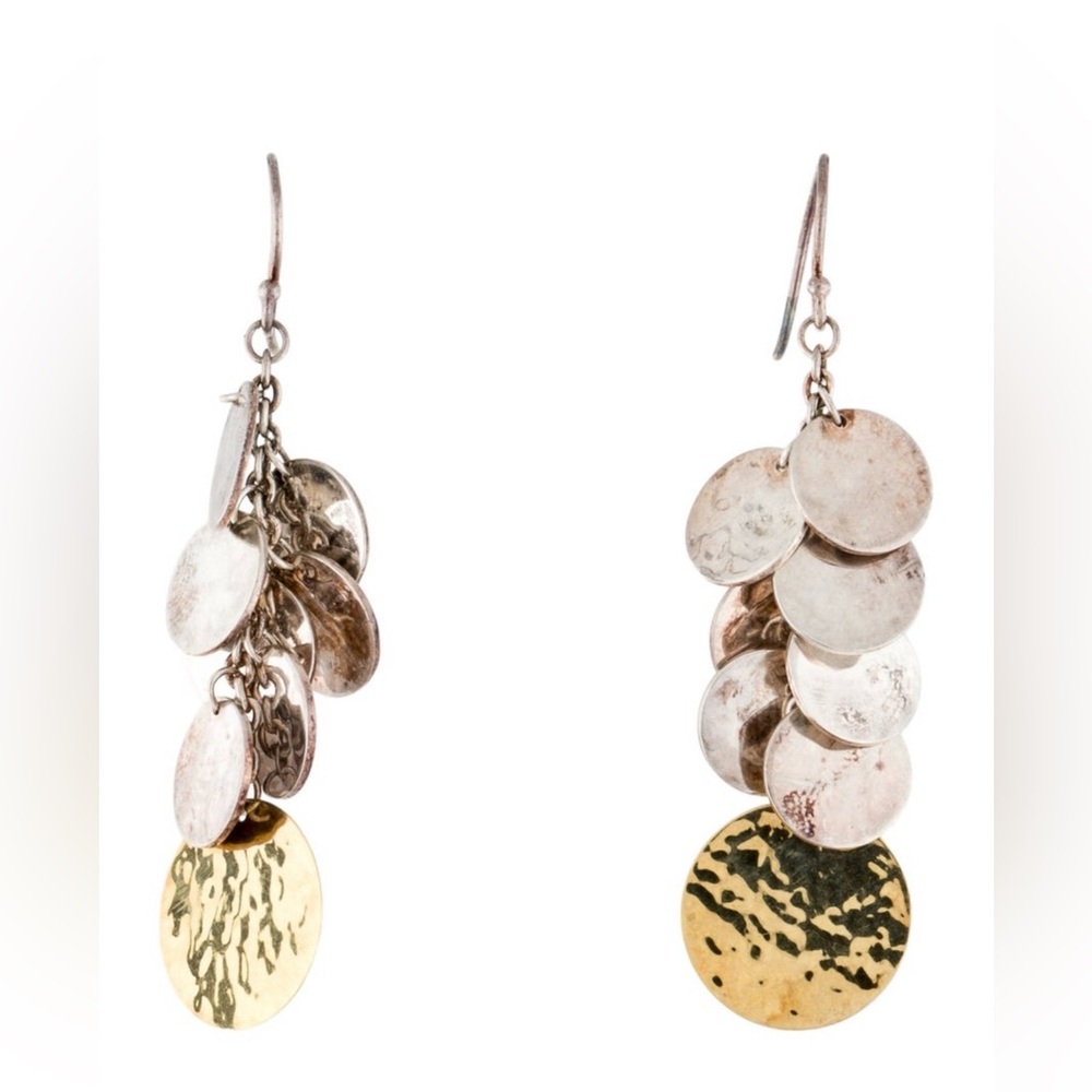 Sterling silver & 18k gold Ippolita
Chimera Hammered Spotlight Drop Earrings